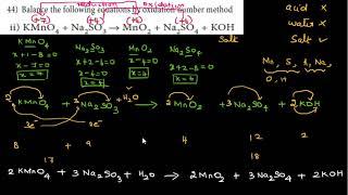 11th Chemistry/unit 1/Balancing equation by oxidation number method/book back question 44(ii)