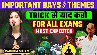 2025 के Important Days & Their Themes – Complete List | Radhika Ma'am | #ssccgl2025  #rrb #ntpc