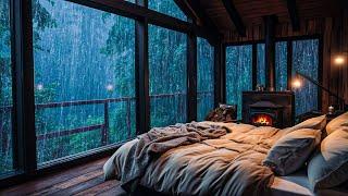 Sounds Rain and Thunder on Window  Sounds Heavy Rain for Deep Sleep, Sleep Quickly, Reduce Stress