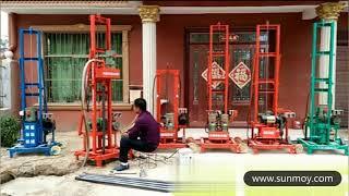 Portable motor-driven water well drilling rig could drill 80meter depth and 8inch diameter