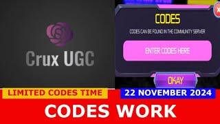 *NEW CODES* Spin & Win FREE UGC ROBLOX | LIMITED CODES TIME | NOVEMBER 22, 2024