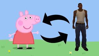 Peppa Pig and CJ have switched the roles