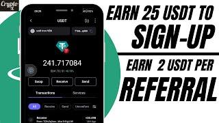 How To Earn 2 USDT Per Click | Earn 25 USDT To Sign-Up | New USDT Earning Website in 2024