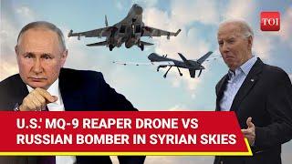 U.S.' Reaper Drone Flies Dangerously Close To Russian Su-34. Watch What Happened Next