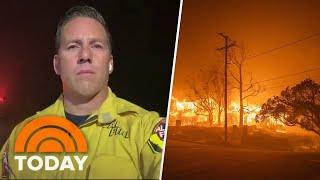 Fire chief on out-of-control LA wildfires, 'consistent' wind gusts