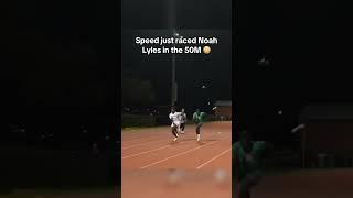 Speed raced Noah Lyles  (via @IShowSpeed) #shorts