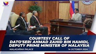 Courtesy Call of Dato' Seri Ahmad Zahid bin Hamidi, Deputy Prime Minister of Malaysia 10/14/2024