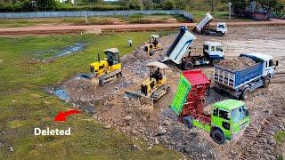 Incredible DOZER! Group of Dump Truck in Acti