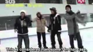 SS501 songs parody on ice skate