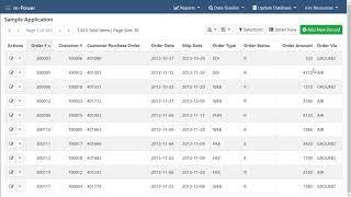 Create a web based data management system