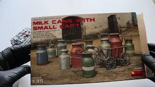 1/35 Milk Cans with small cart, MiniArt 35580