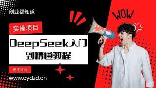 DeepSeek入门到精通教程：从基础了解到顶尖引导词与实际操作，快速掌握收服手册技巧！