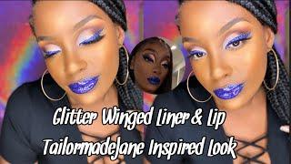 Glitter Winged & Lip:TailorMadeJane Inspired Look