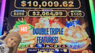 DOUBLE Triple Features On Bigger Bets! Winning Session! #slots #youtubeslotchannel #kdcslots #casino