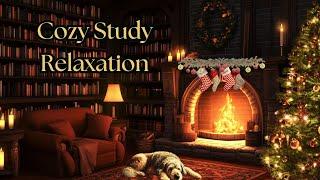 Cozy Christmas ASMR: Study Sounds by the Fireplace