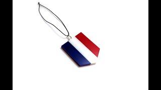 Car mirror pendant with flag your country