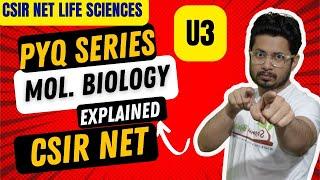 CSIR NET molecular biology pyq | net life sciences unit 3 pyq solution