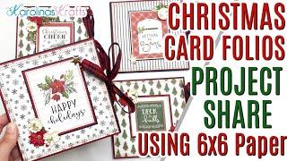 Christmas Card Folios using 6x6 Paper Pad Home for Christmas Carta Bella, Christmas Card Folio Share