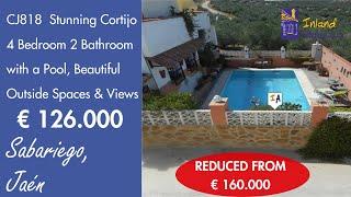 Stunning 4 Bed 2 Bath Cortijo + Pool Patio Gardens Property for sale in Spain inland Andalucia CJ818