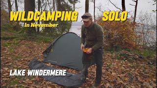 Solo Wildcamping on lake Windermere! - Bombfire Night / New camera