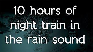   Night train in the rain sound on black screen dark screen high quality white noise ASMR