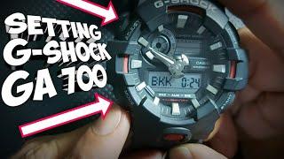 CARA SETTING G-SHOCK GA 700  HOW TO SET TIME ON CASIO G-GSHOCK GA 700 #gshock