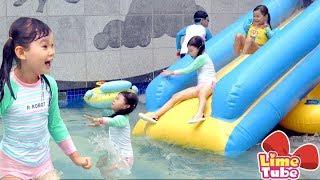 [라임송 뮤직비디오]라임이네 아파트 수영장에 가다! swimming pool playground  | 라임송 인기동요