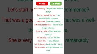 Normal vs advanced English #englishforbeginners #basictoadvanced #englishlanguage #englishlearning