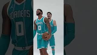 A lil friendly competition #lameloball #milesbridges #charlottehornets #nba