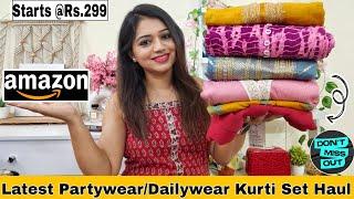 Amazon Kurti/Kurti Set Haul | Stylish Kurtis & Dresses/Short Kurtis| Amazon Haul | Pink's House