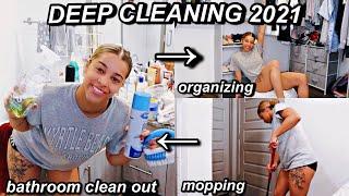 deep cleaning my entire apartment for 2021! *satisfying* mopping, organizing, etc | Azlia Williams