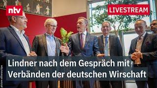 LIVE: Statement Lindner nach Gespräch mit Verbänden der deutschen Wirtschaft