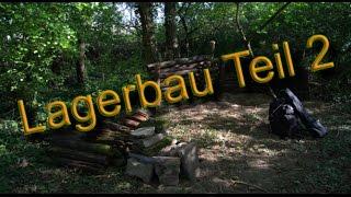 Bushcraft Survival Lagerbau Teil 2 - Wände hochziehen [HD]