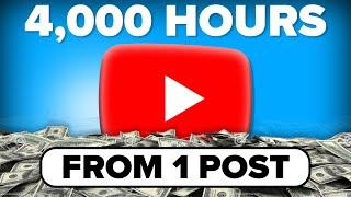 The FASTEST Way To Get 4000 Hours Watch Time on YouTube (new method)