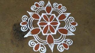 Very simple rangoli design kolam pavithra kolangal