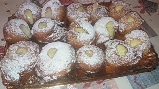 BIGNE' FRITTI DI SAN GIUSEPPE RICETTA CLASSICA ROMANA CON CREMA PASTICCERA