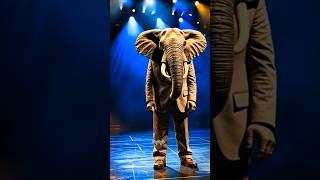 Man shocked  #agt  transform into elephant, #shorts #ytshorts #youtubeshorts #ai