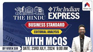 The Hindu Newspaper Analysis | UPSC Current Affairs Today | 23rd July' 2024 | Nirnay IAS | Vivek Sir