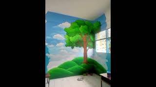 Membuat gambar POJOK BACA untuk di ruangan Kelas Sekolah Dasar. #mural #drawing #pojokbaca #gambar