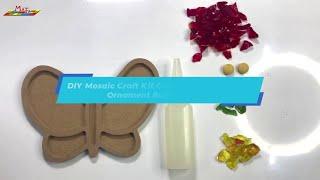 DIY Mosaic Craft Kit Creative Crushed Glass Ornament Butterfly MAFA