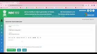 NIC Service Desk Ticket Generation