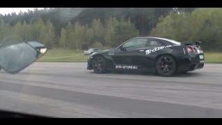 AMS Alpha 12+ Nissan GTR (racefuel) vs Lamborghini Gallardo Titan Twin Turbo