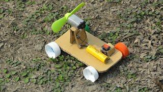 Amazing Car - With a DC Motor, Bottle cap and Carton