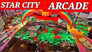 WE PLAY GAMES AT STAR CITY BIRMINGHAM. uk arcade holiday days out claw ticket machines