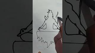 shiv ji easy drawing