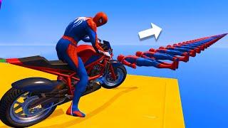 Spiderman Balapan Motor Challenge Seru - GTA V Mods