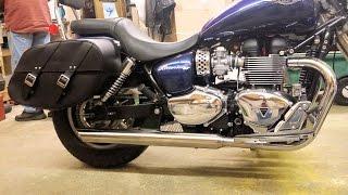 Trident exhausts on a 2014 Triumph America