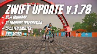 Zwift Update 1.78: NEW Minimap, AI Training, Updated Emotes