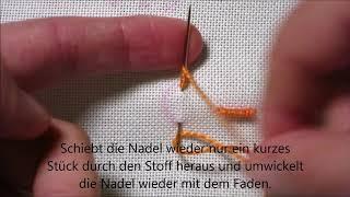 Wickelstich Stick-Stich Tutorial