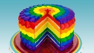 Rainbow Cake: How to Make a Rainbow Cake by Cookies Cupcakes and Cardio